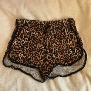Topshop comfy leopard shorts